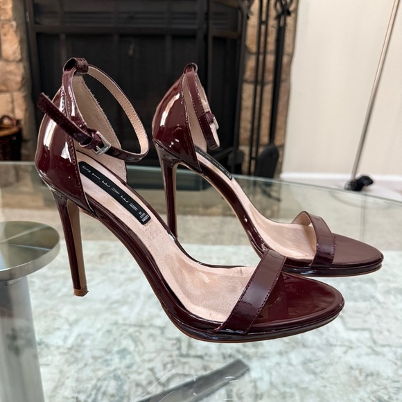 Steve Madden Burgundy Red Wine Rykie Heel Sandal Women’s Size 8.5 - Picture 3 of 8
